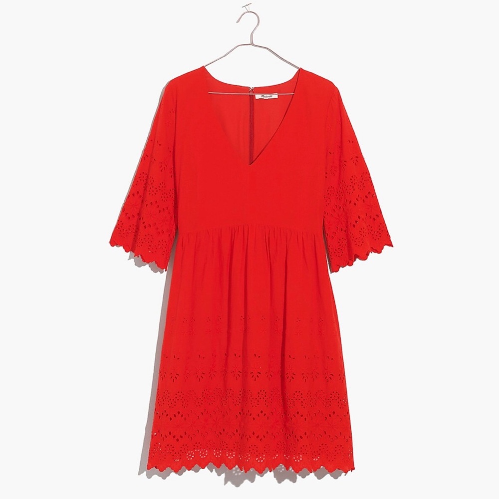 NWT Madewell Eyelet Lattice Dress